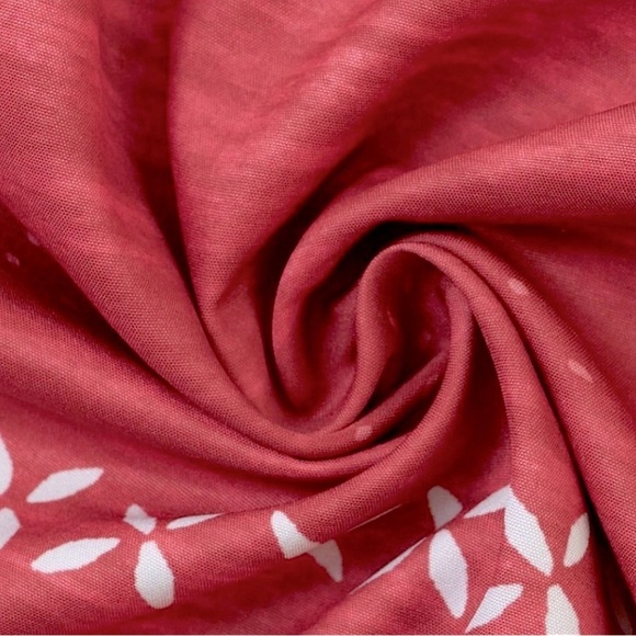 Red Casual Woman’s Floral Printed Patchwork Tassel Dress - Picture 6 of 11